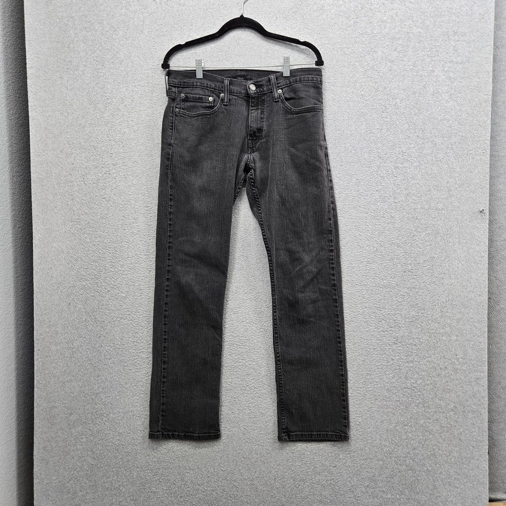 Levi's 514 Men Jeans 31X32 Black Denim Straight‎ Fit 30" Inseam